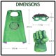 thumbnail image 5 of Disfraz AOTLEANNO de peluche con capa verde y máscara para ojos para niños, 5 of 5