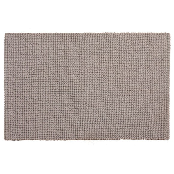 Piso Baño Pompom Spa Gris 37x18cm Algodón