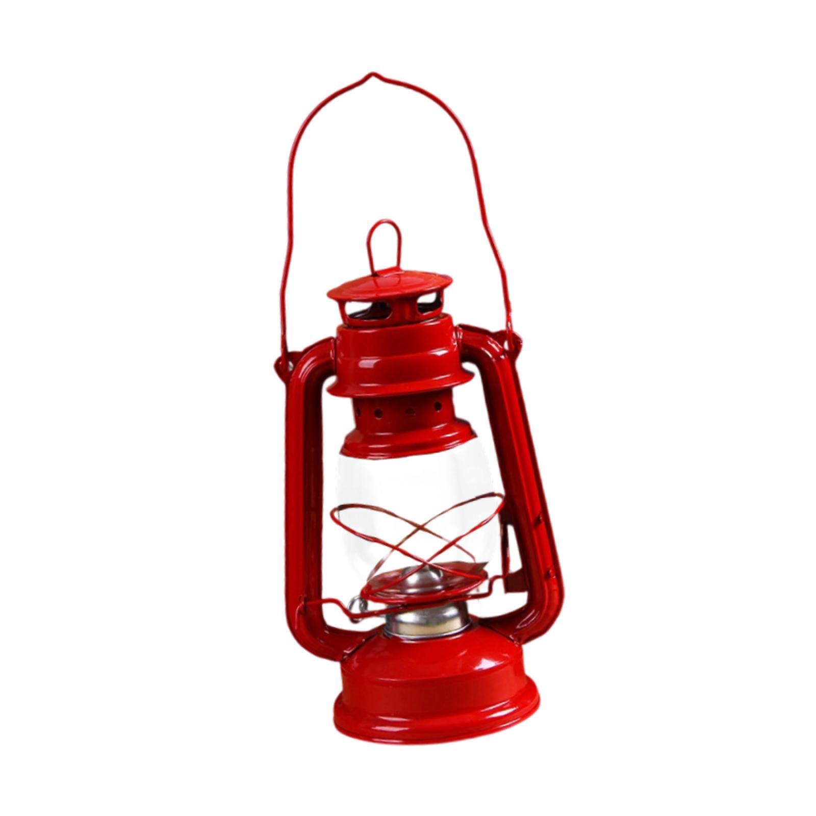 Magideal - Lámpara De Aceite De Queroseno Retro, Linterna De Aceite, Creativa, Regalo De Inauguración De La Casa, Lámpara De Camping, Decoración De Mesa Para Sal Rojo