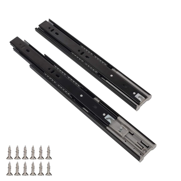 Diapositivas Para Cajones 25 Cm 100 Kg Cierre Suave Color Negro