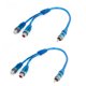 thumbnail image 1 of Unique Bargains Cable Divisor de Audio RCA Hembra a Macho, 30cm, Paquete de 2, Azul, 1 of 4