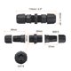 thumbnail image 2 of Acoplador impermeable RJ45 de Uxcell, conector de cable LAN Ethernet de doble cabeza IP67, para Cat5e/Cat5, paquete de 5, 2 of 6
