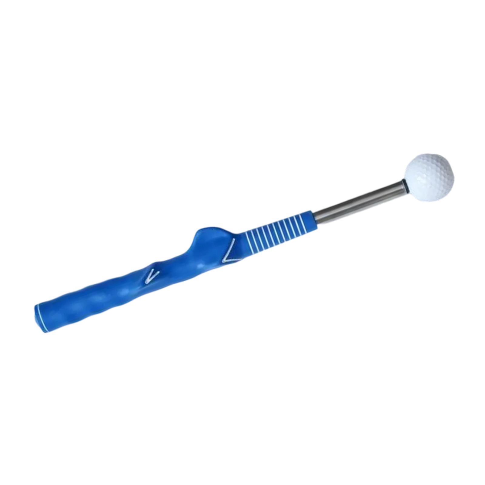 Magideal - Herramienta De Tren De Golf Swing Golf Calentamiento De Golf Stick Cómoda Práctica De Agarre Ayuda De Tren De Palo Para Tempo Balance Mujeres Hombres Azul