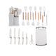 thumbnail image 3 of Pack de Utensilios de Cocina de Silicona Blanco, 3 of 4