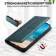 thumbnail image 3 of Funda tipo cartera con bloqueo RFID para Samsung Galaxy A33 5G cubierta magnética de cuero con tapa y soporte Verde, 3 of 6