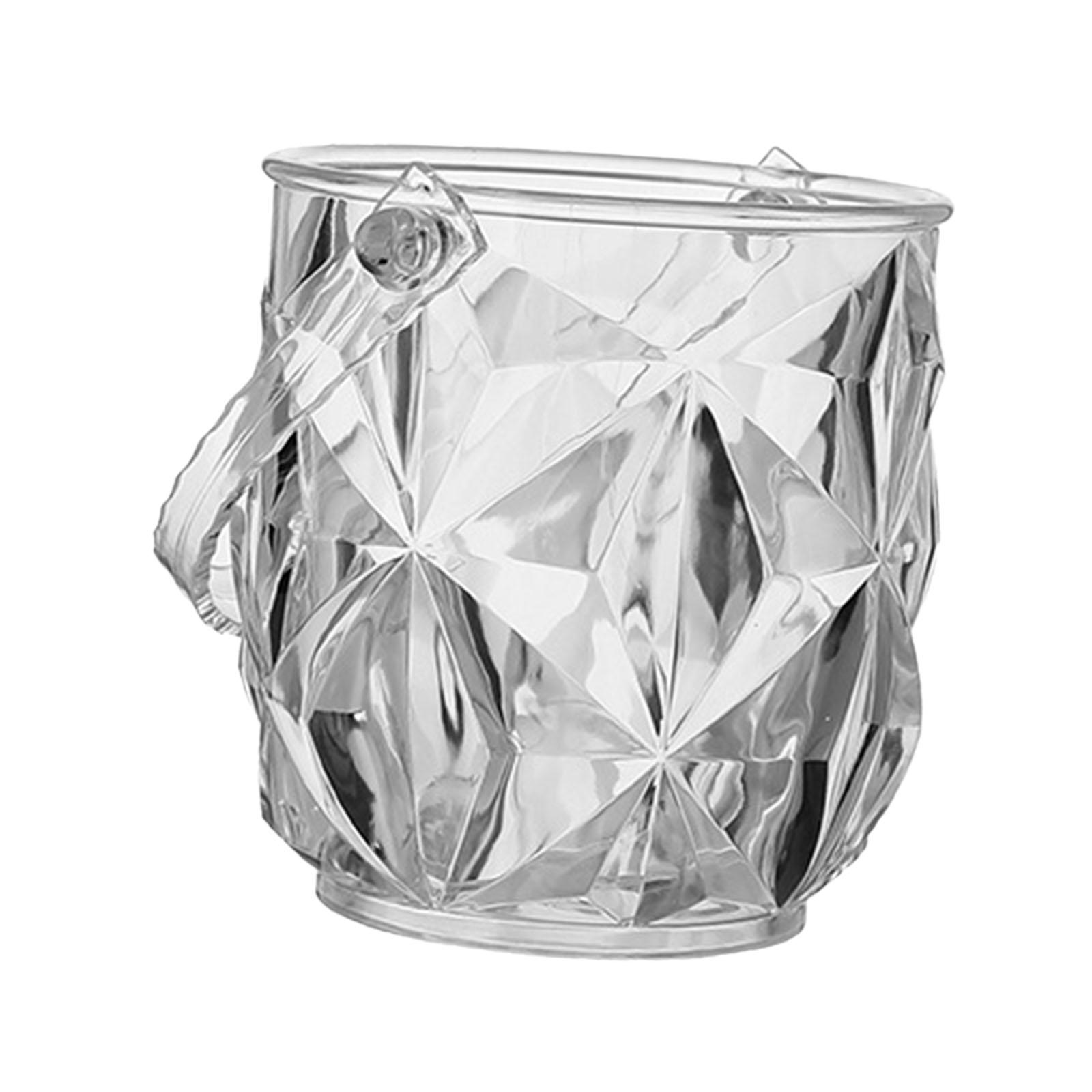 Magideal - Cubo De Bebidas Para Fiestas Cubo De Hielo Contenedor De Hielo Bebidas Cubo De Hielo Cubo De Hielo Para Congelador Bar De Cócteles Fiesta Clubes De , Cristal Transparente