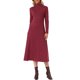 thumbnail image 2 of INSPIRE CHIC Vestidos de punto acanalado de otoño para mujeres Cuello simulado Casual Manga larga Vestido maxi M Vino Rojo, 2 of 6