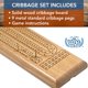 thumbnail image 3 of Juego de tablas de cribbage WE Games Classic de madera maciza de 2 pistas, 3 of 9