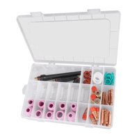 Magideal - Kit De Accesorios Para Antorcha De Soldadura Tig 55, Pinzas, Cuerpo, Copas De Vidrio, Reparación De Temperatura, Juntas Tóricas, Tapas Traseras, Junta