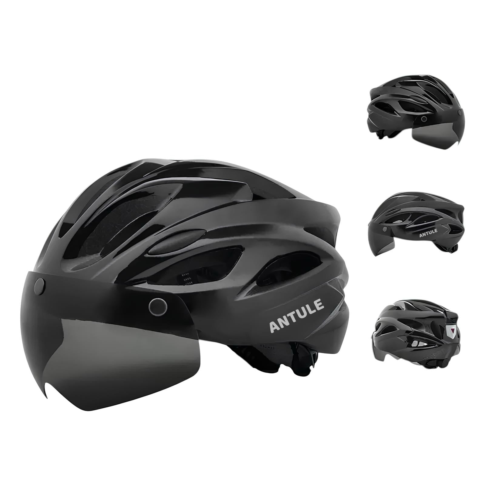 Lubabycas - Casco Bicicleta Adulto Con Visera Magnética Negro Rs Antule