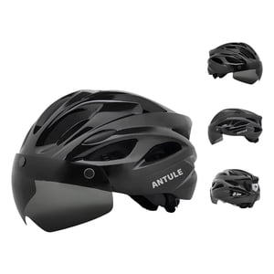 Lubabycas - Casco Bicicleta Adulto Con Visera Magnética Negro Rs Antule