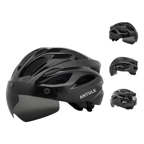 Lubabycas - Casco Bicicleta Adulto Con Visera Magnética Negro Rs Antule