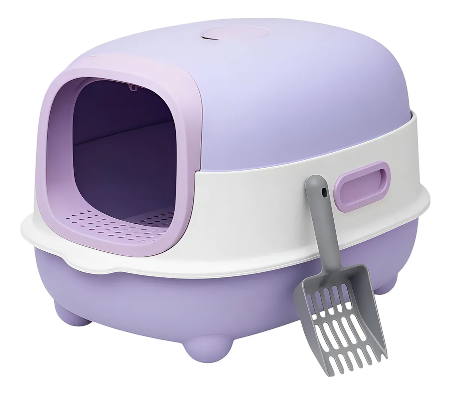 Genérico - Arenero Gato Roro Caja De Arena Cerrada Baño Sanitario Gatos Roro Color Violeta - 1000246