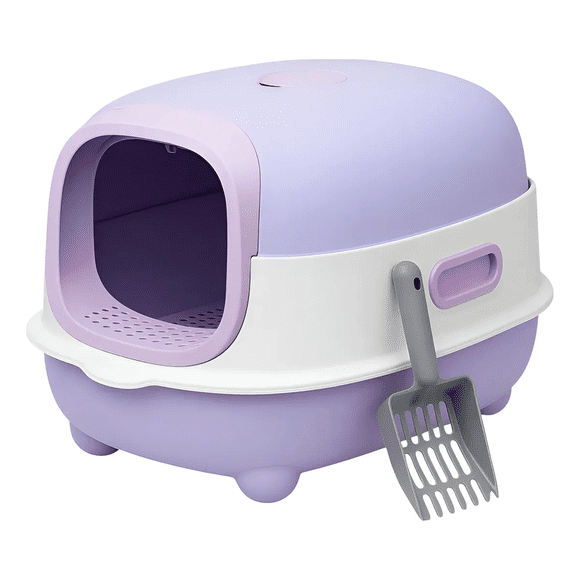 Arenero Gato Roro Caja De Arena Cerrada Baño Sanitario Gatos Roro Color Violeta - 1000246