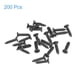 thumbnail image 4 of Uxcell M3 x 12mm Tornillos para Madera Acero al Carbono Óxido Negro Negro Paquete de 200, 4 of 5