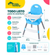 thumbnail image 5 of Silla De Comer 3 En 1 Plegable Con Arnés Little Monkey BPA Free Azúl, 5 of 10