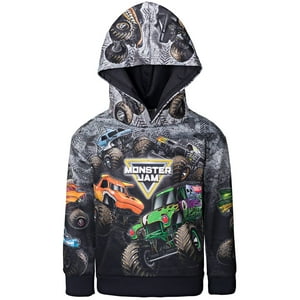 Sudadera Con Capucha Monster Jam Zombie Grave Digger Megalodon Para Niños De 6 Años