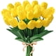 thumbnail image 1 of Xiao Hua 20 Piezas de Tulipanes Simulados, Tacto Realista, 13 Pulgadas, Tulipanes Simulados Sueltos, Adecuados para Decoración de Mesa, Ramos de Boda en Casa, etc., Amarillo, 1 of 4