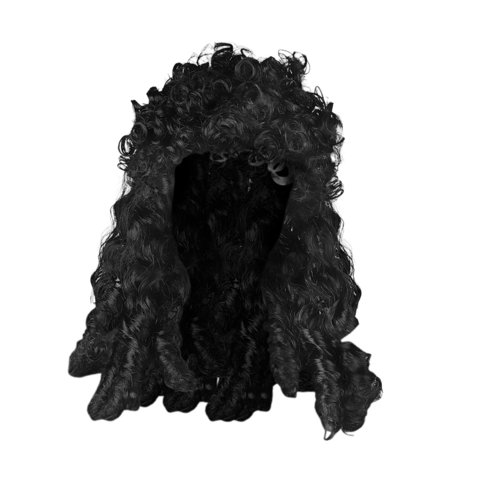 Magideal - Peluca De Capitán Pirata Para Cosplay, Resistente, Sintética Rock Para Hombre, Peluca Negra Larga Y Rizada, Disfraz De Fiesta, Para Fotografía De
