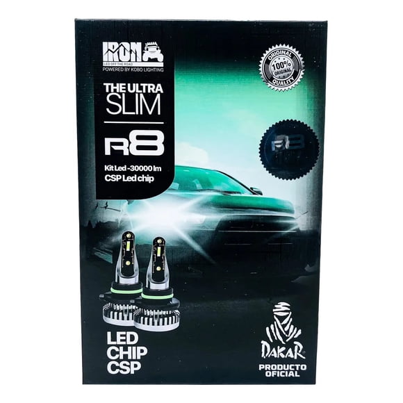 Kit Ampolletas Turbo Led R8 H7 60000lm