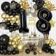thumbnail image 4 of Globo Florisland para 26 cumpleaños, negro, 40 pulgadas con corona dorada, 4 of 7