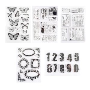 Bothyi - Sello De Goma, Sellos Transparentes De Silicona Mixtos Para Decoración Para Hacer Tarjetas De Scrapbooking