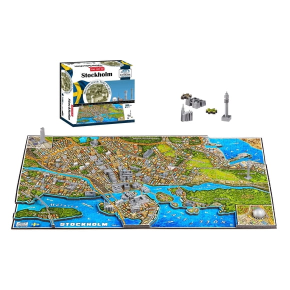 Rompecabezas 4D Cityscape Estocolmo 1200+ piezas 69 cm × 36 cm