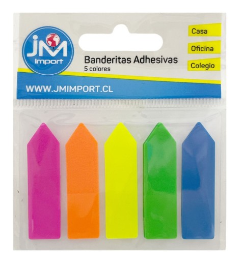 Jm Import - Banderitas Adhesivas 5 Colores