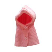 Magideal - Otoño Invierno Sombrero Para Mascotas Moda Fácil De Usar Orejas Sudadera Con Capucha Suave Clima Frío Gorro Cálido Perros Capucha Sombrero Cálido Para Rosa