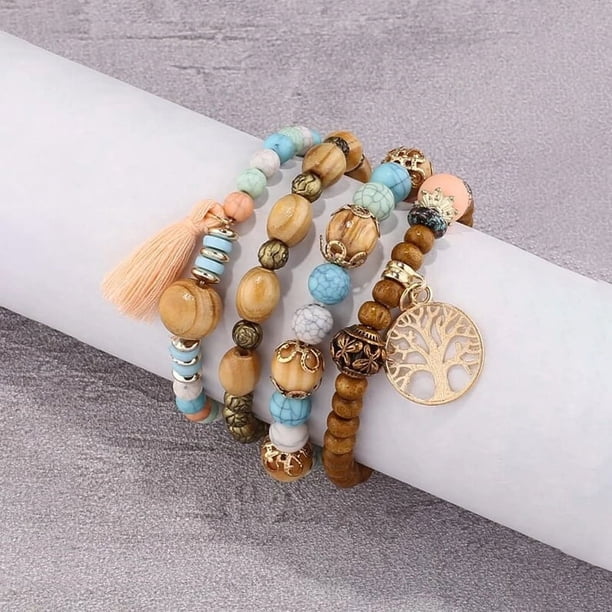 Creative Bohemian Bracelet Layered Beaded Stretch Bracelet