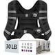 thumbnail image 1 of Chaleco pesado Zeerun de 13,6 kg para mujeres y hombres, 30 libras, negro, 1 of 8