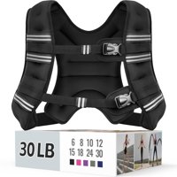 Chaleco Pesado Zeerun De 13,6 Kg Para Mujeres Y Hombres, 30 Libras, Negro