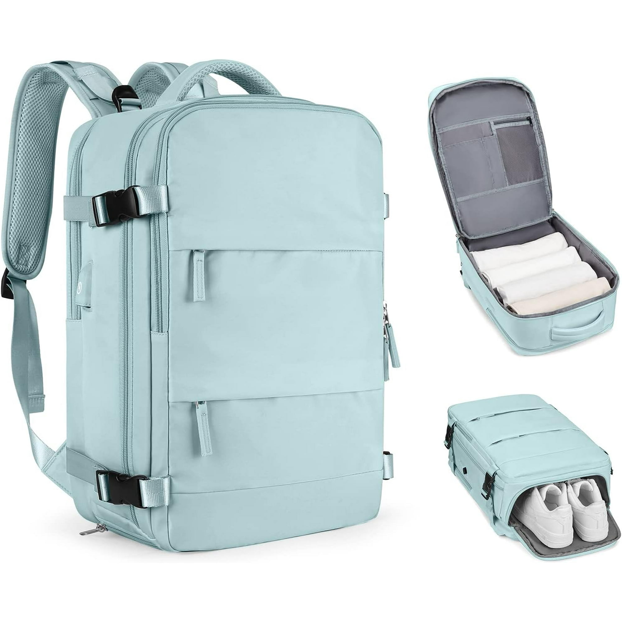 Wakeshome - Mochila De Viaje Cabina Avión Impermeable Viral Zapatos Usb