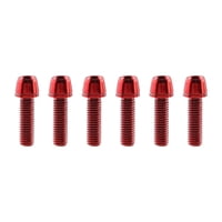 Magideal - 6 Tornillos De Vástago De Bicicleta, Pernos De Reparación De Tornillos De Vástago De Manillar, Prácticos Tornillos De Freno De Bicicleta, Para Bicicle Rojo