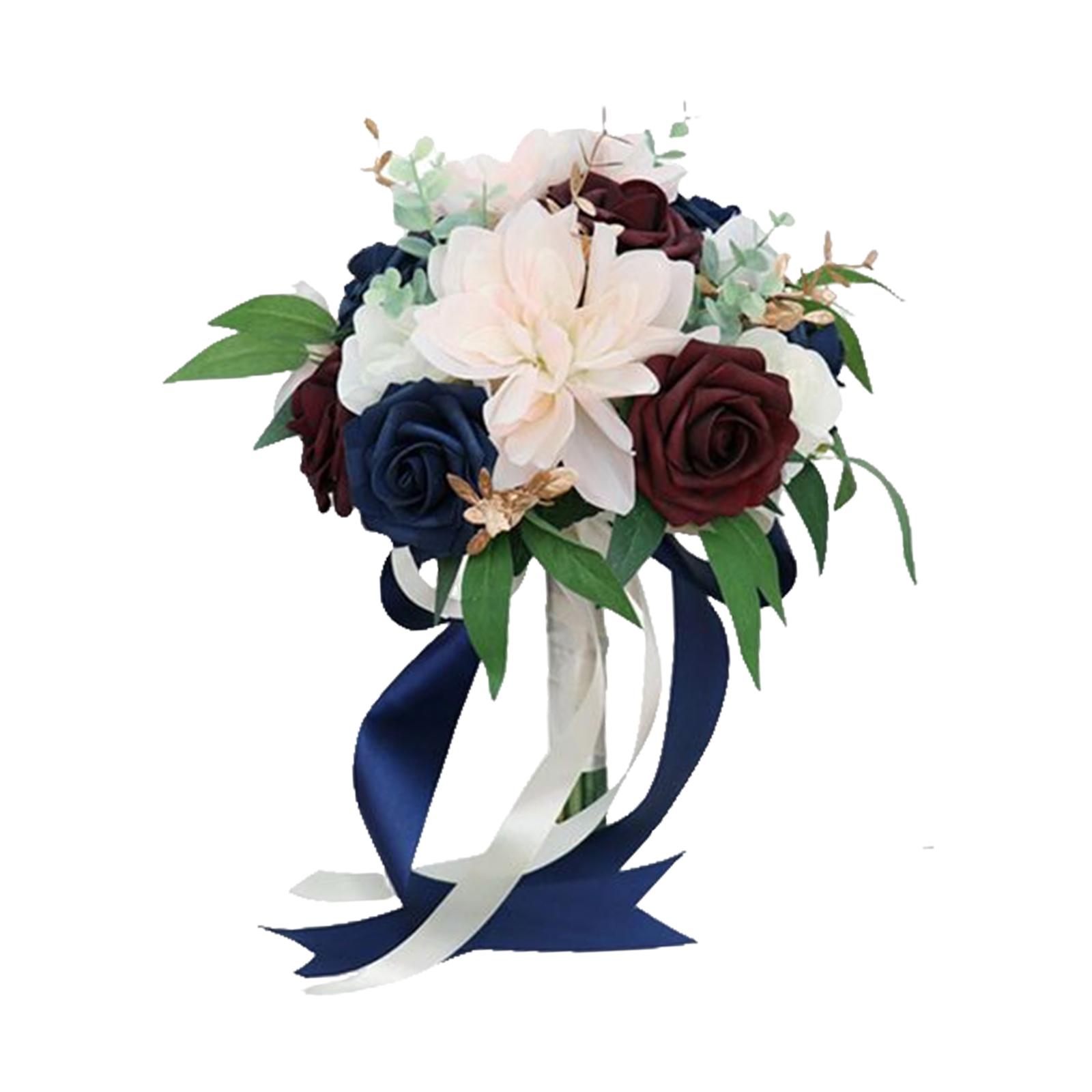 Bothyi - Ramo De Novia Artificial Flor De Seda Rústica Para Ceremonia Fiesta De Celebraciones