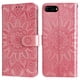 thumbnail image 1 of Funda tipo cartera FOXDOCK para iPhone 7 Plus/8 Plus , diseño girasol en relieve, cuero PU, cierre magnético, soporte y tarjetero, 1 of 5