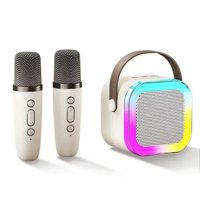 Oem - Karaoke Portátil Doble Micrófono Bluetooth Con Mini Parlante Rgb