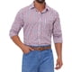 thumbnail image 1 of INSPIRE CHIC Camisa de Vestir de Manga Larga a Cuadros para Hombre Cuello de Punta Botón Camisa a Cuadros L Rojo Azul, 1 of 6