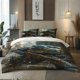 thumbnail image 1 of 3pcs 40K - Space Marine Style Digital Print Three-Piece Set Made of 100% Polyester Skin-Friendly Fabric, 1 of 1