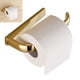 thumbnail image 1 of Portarrollos de papel higiénico semiabierto, de latón, para montaje en pared, práctico portarollos individual, dorado, 1 of 5