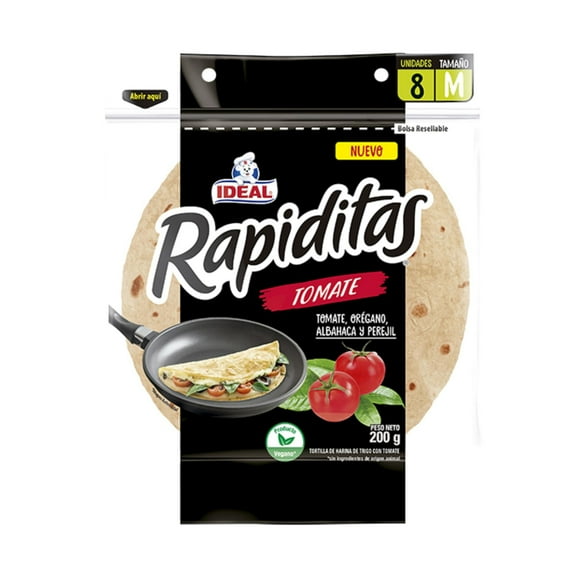 Tortilla Rapidita Tomate M 8 Un, 200 g