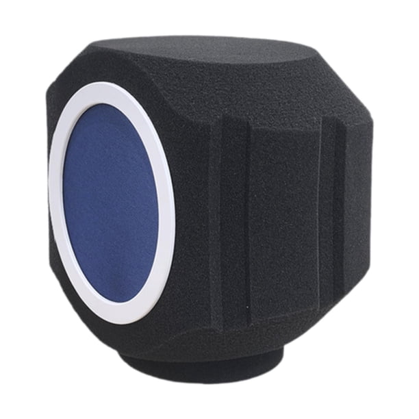 Filtro Pop De Micrófono Para Cabina Vocal Interior Y Exterior Con Reducción De Ruido Y Reflejos, Color Azul