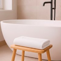 Toalla De Baño Cuerpo Nautica Home 100% Algodón Alta Calidad 76X152Cm White