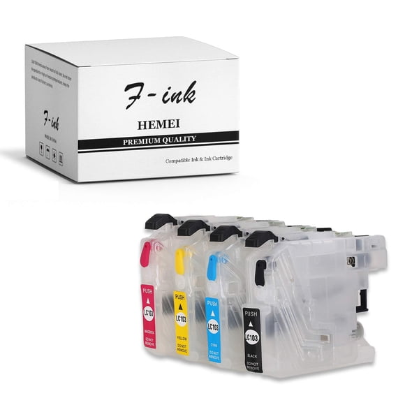 Cartucho de tinta recargable de repuesto F-INK para Brother LC103