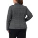thumbnail image 4 of Agnes Orinda Blazers de Talla Grande para Mujeres Casual de Negocios Cuadros Solapa con Muesca Manga Larga Chaqueta con Botones y Bolsillos 1X Gris, 4 of 8