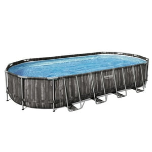 Piscina Bestway Ovalada Filtro+Accesorios 7.32Mx3.66Mx1.22M Gris Oscuro Tamaño Único