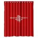 thumbnail image 1 of Cortina de ducha roja de los Houston Rockets, juego de cortina de baño con ganchos, tamaño 60 x 72 pulgadas, 1 of 3