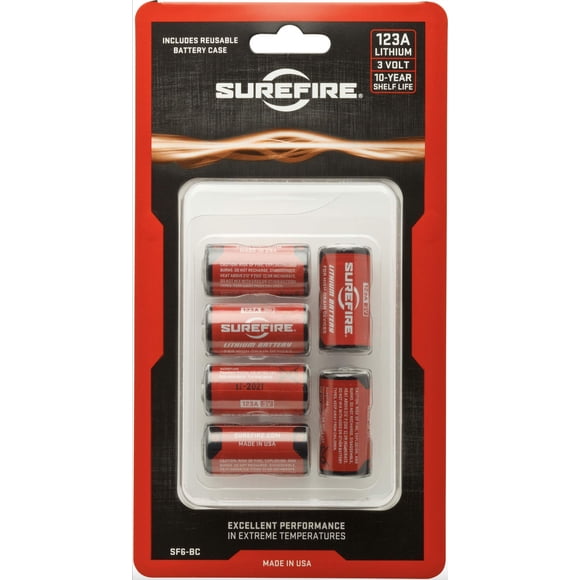 Pilas SureFire 123A de Litio Paquete de 6 3V