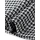thumbnail image 5 of INSPIRE CHIC Vestido de Trabajo para Mujeres con Estampado de Pata de Gallo, Manga 3/4, Cuello de Barco, Cuadros, Línea A, Casual de Negocios, Talla L, Negro, 5 of 6