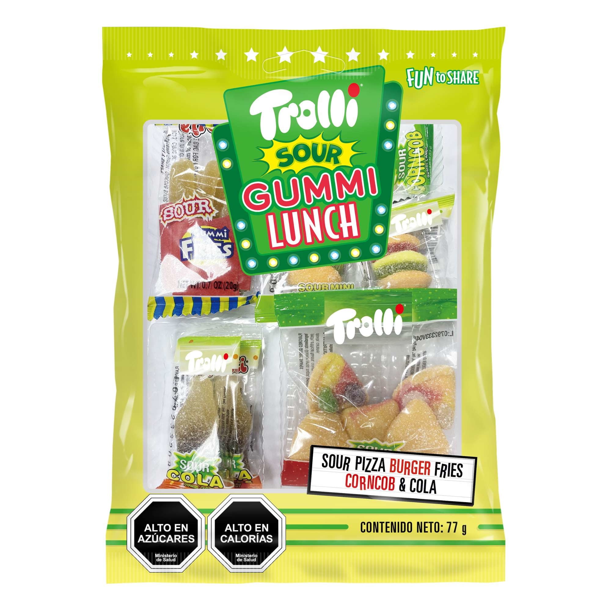 Gomitas Loncheras Acidas 77 g Trolli